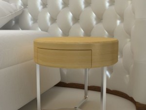 padded headboard bed Modelo 3D