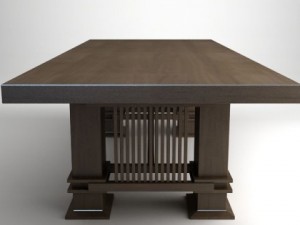frank lloyd wright husser table 3D 모델
