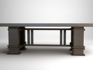 frank lloyd wright husser table 3D 모델