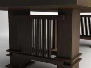 frank lloyd wright husser table 3D 모델