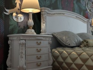baroque nightstand curbstone 3D Model