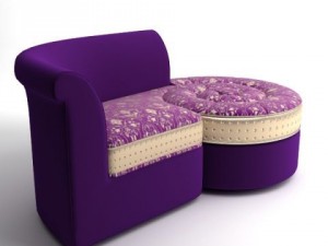 italian designer divan chaise 3D Model