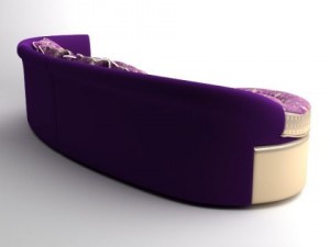 italian designer long sofa Model 3D