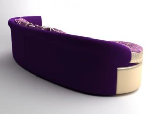 italian designer long sofa 3D Model