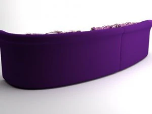 italian designer long sofa 3D Model