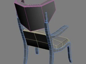 italian armchair 2 3D Model