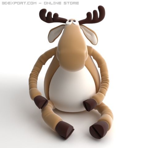 toy moose Model 3D .c4d .max .obj .3ds .fbx .stl .blend 