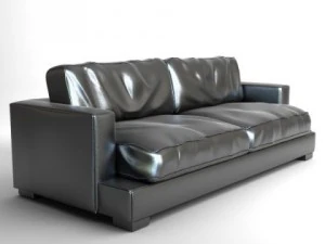 classic leather sofa photorealistic 3D Model