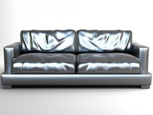 classic leather sofa photorealistic 3D Model