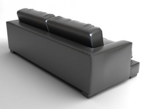 classic leather sofa photorealistic 3D Model