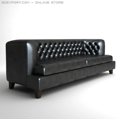 hall rodolfo dordoni sofa 2 3D Model .c4d .max .obj .3ds .fbx .stl .blend