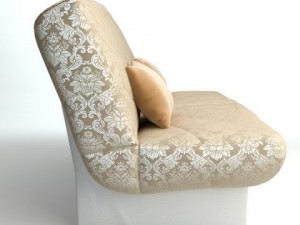 armless sofa photorealistic 3D Модель