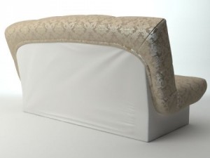 armless sofa photorealistic 3D Модель
