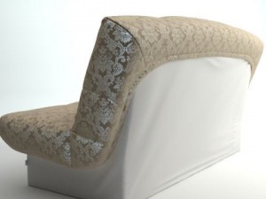 armless sofa photorealistic 3D Модель