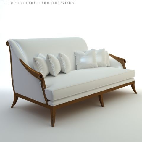 italian sofa 3D Модель .c4d .max .obj .3ds .fbx .stl .blend 