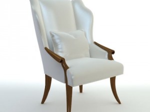 wingback italian armchair 3D 模型