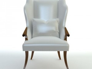 wingback italian armchair 3D Model