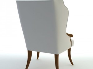 wingback italian armchair 3D Model