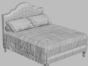 traditional style bed 3D Model
