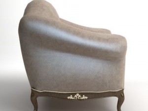 traditional style leather armchair 3Dモデル