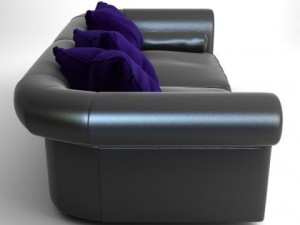 sofa with pillows 3Dモデル