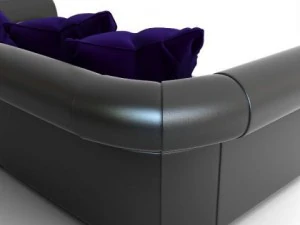 sofa with pillows 3D Model