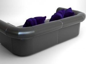 sofa with pillows 3Dモデル