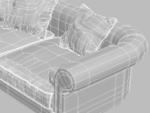 sofa with pillows 3Dモデル