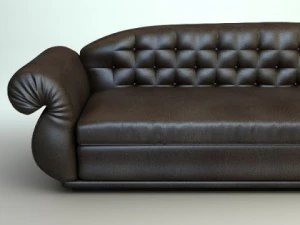 革張りのソファ2 3Dモデル