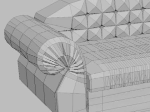 leather sofa 2 3D Model