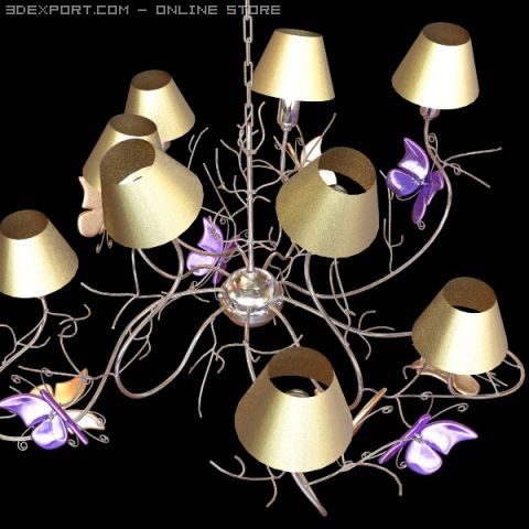 chandelier 3Dモデル .c4d .max .obj .3ds .fbx .stl .blend 