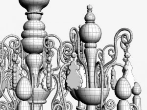 antique chandelier 3D Model