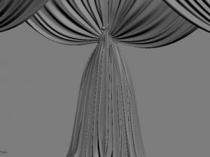 classical curtains  3 3D Model