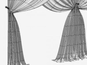 classical curtains  3 3D Model