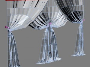 classical curtains  3 3D Model