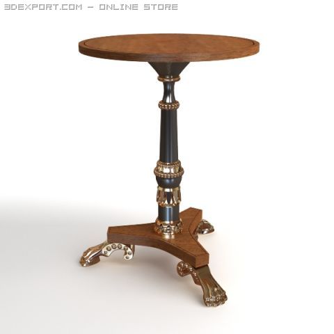 baroque antique table 3Dモデル .c4d .max .obj .3ds .fbx .stl .blend 