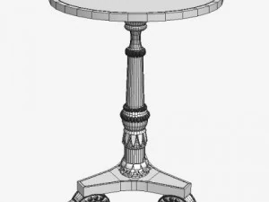 baroque antique table 3D Model