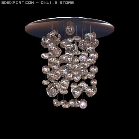 muranodue hanging light fixture Modello 3D .c4d .max .obj .3ds .fbx .stl .blend 