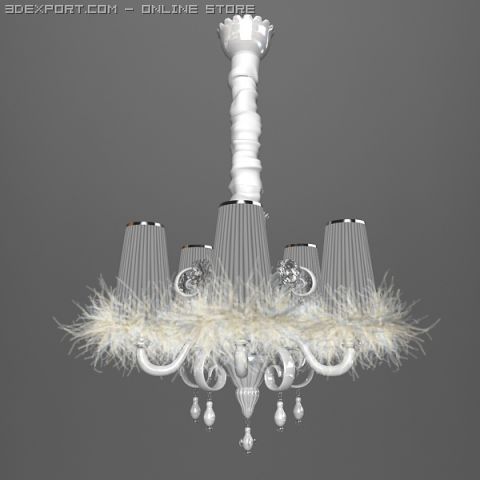 carlesso blanche chandelier 3D Model .c4d .max .obj .3ds .fbx .stl .blend 