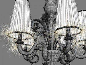 carlesso blanche chandelier 3D Model