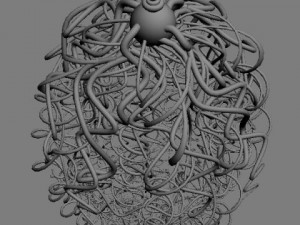contemporary designer chandelier Modello 3D