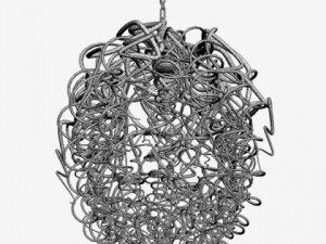 contemporary designer chandelier Modello 3D