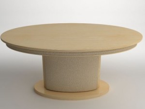 photorealistic oval pedestal table Model 3D