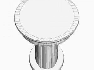photorealistic oval pedestal table Model 3D