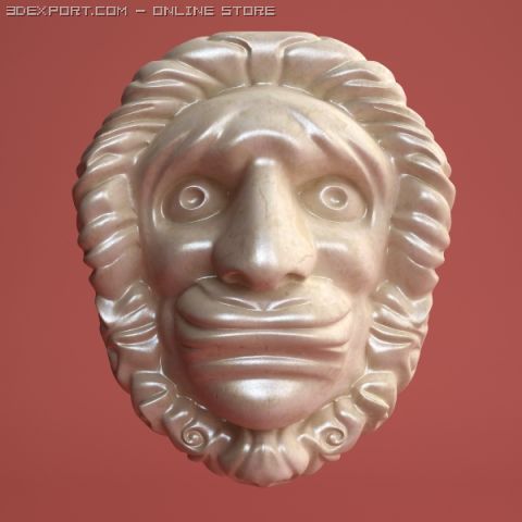 head bas relief sculpture 3D-Modell .c4d .max .obj .3ds .fbx .stl .blend 
