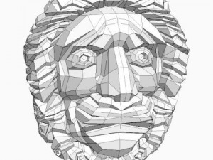 head bas relief sculpture 3D-Modell