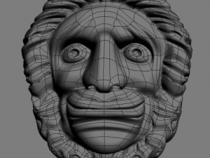 head bas relief sculpture 3D-Modell