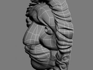 head bas relief sculpture 3D Model