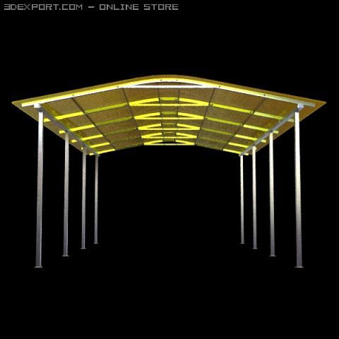 parking shelter Modelo 3D .c4d .max .obj .3ds .fbx .stl .blend 