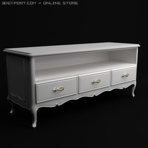 antique cabinet 3D Model .c4d .max .obj .3ds .fbx .stl .blend 